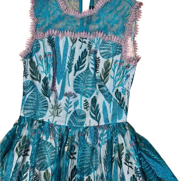 Isabel Garcia Authentic Azima X BHLDN  Midi Sundress Size Small Blue Embroidered - Picture 7 of 15